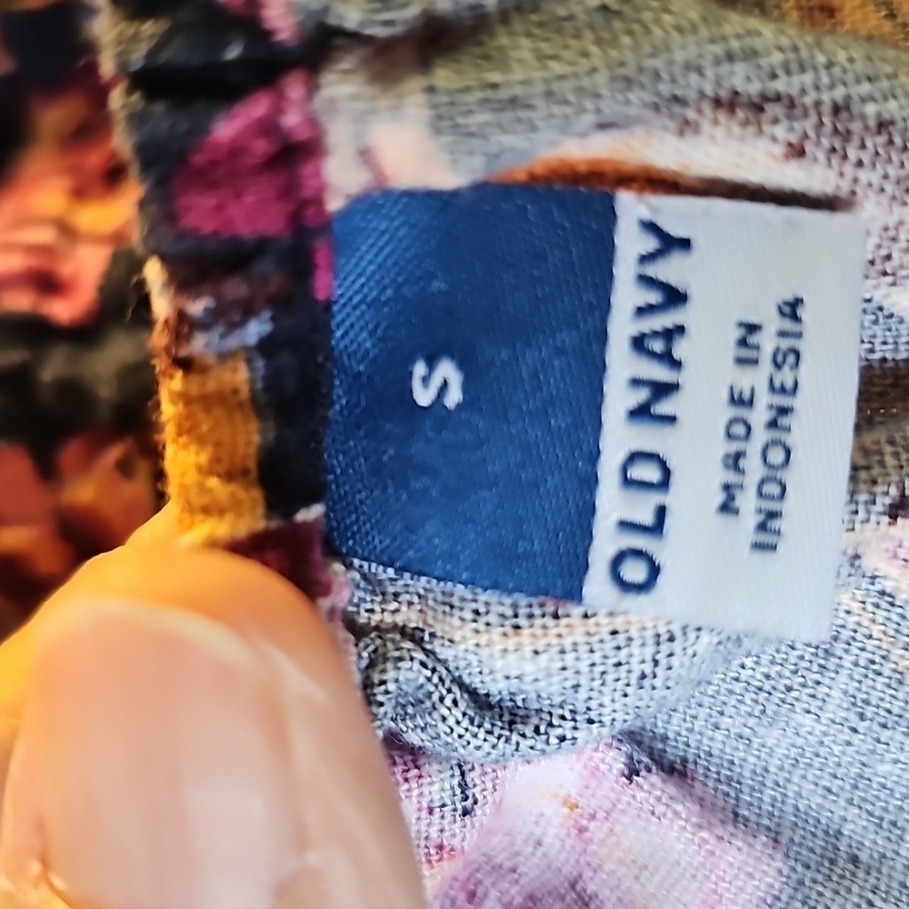 Old Navy Sun Dress. Floral Spaghetti Strap Dress. Size Small. Linen/rayon Cruise - Picture 8 of 12